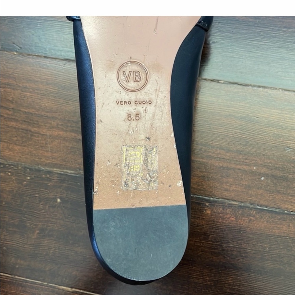 ✨VERONICA BEARD Black Leather Flats-loafer~Size 8.5 - Picture 6 of 10